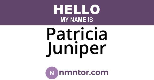 Patricia Juniper