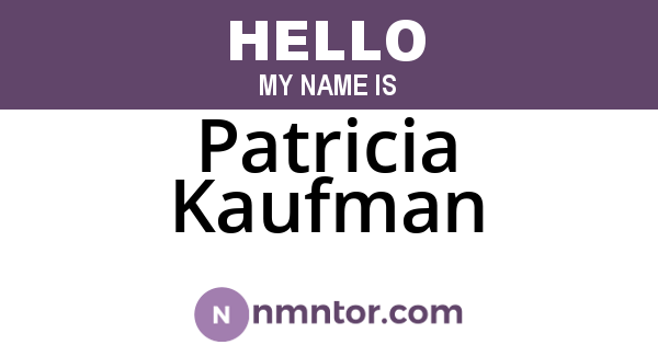 Patricia Kaufman