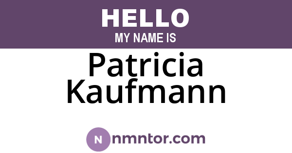 Patricia Kaufmann
