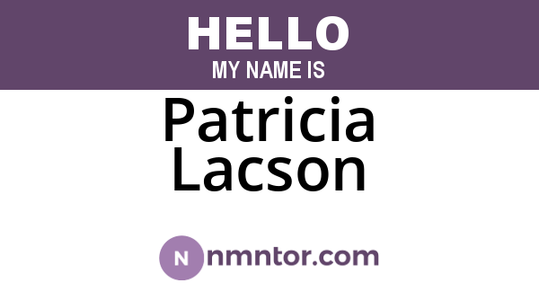 Patricia Lacson