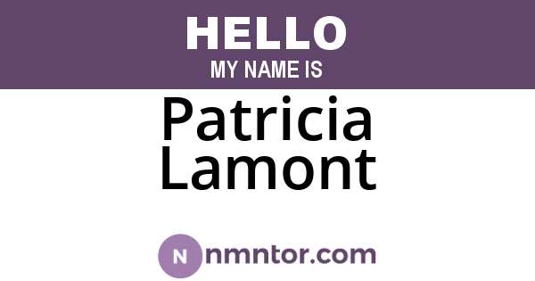 Patricia Lamont