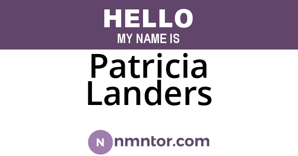 Patricia Landers