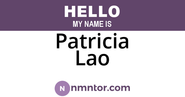 Patricia Lao