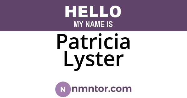 Patricia Lyster
