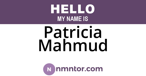 Patricia Mahmud