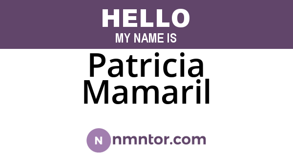 Patricia Mamaril