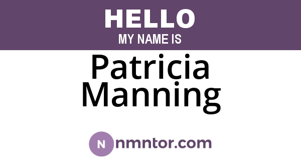 Patricia Manning
