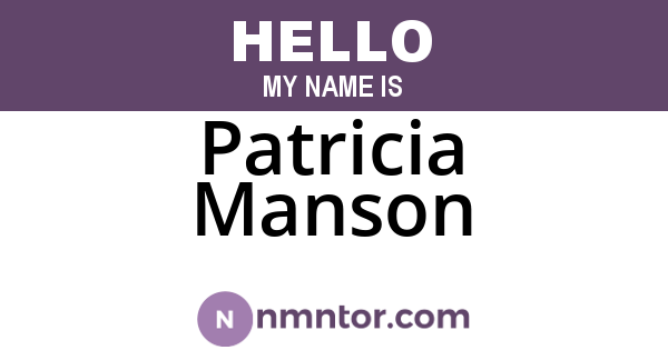 Patricia Manson
