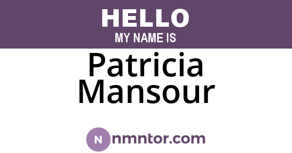 Patricia Mansour