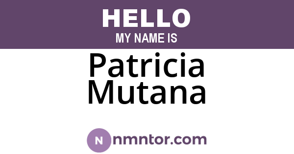 Patricia Mutana