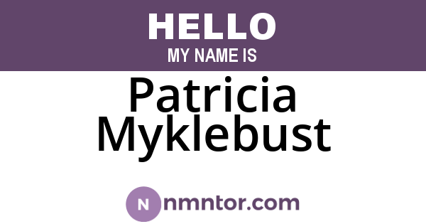 Patricia Myklebust