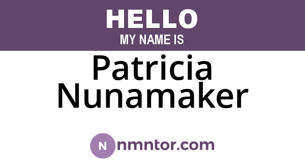 Patricia Nunamaker