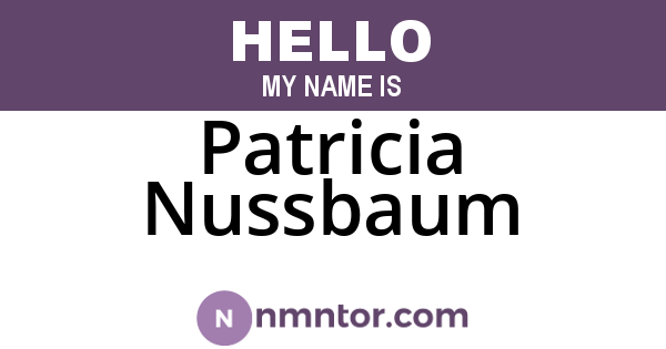 Patricia Nussbaum