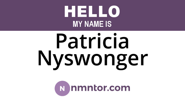 Patricia Nyswonger