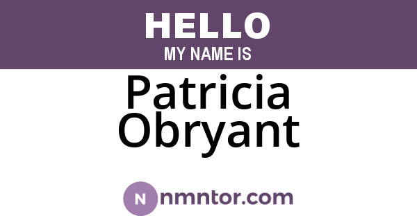 Patricia Obryant