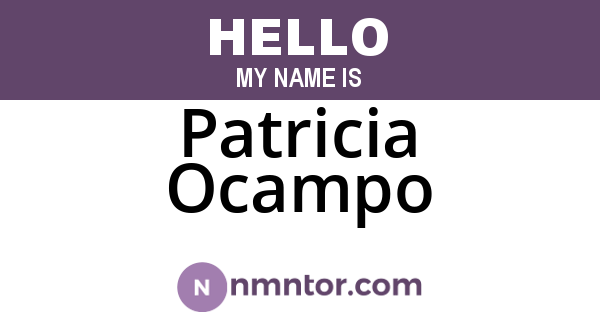 Patricia Ocampo