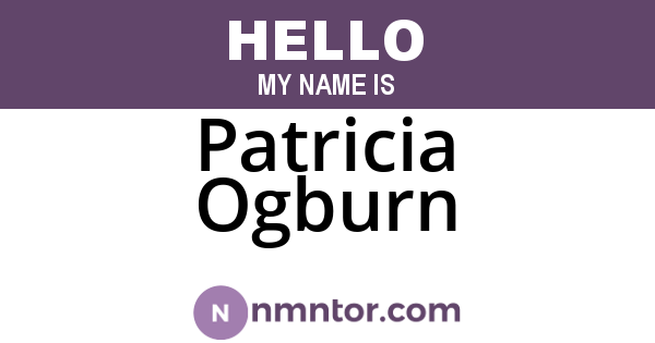 Patricia Ogburn