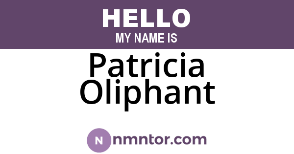 Patricia Oliphant