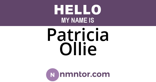 Patricia Ollie