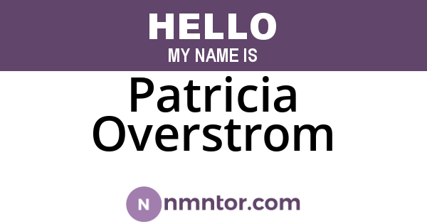 Patricia Overstrom