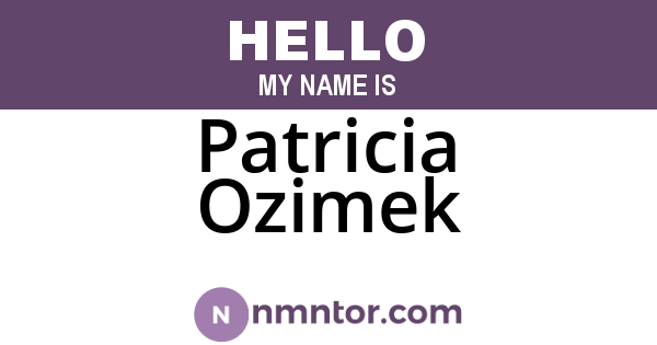 Patricia Ozimek
