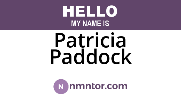 Patricia Paddock