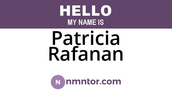 Patricia Rafanan