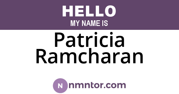Patricia Ramcharan