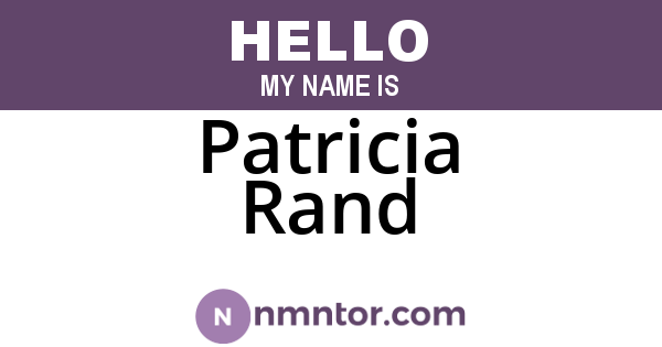 Patricia Rand