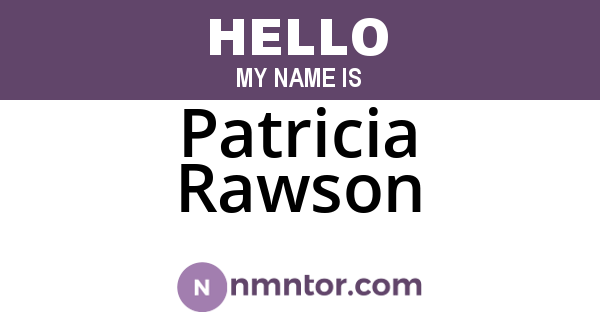 Patricia Rawson