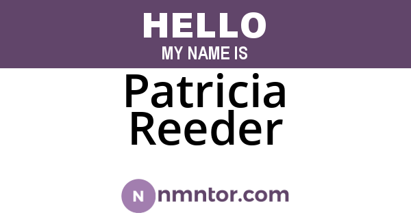 Patricia Reeder