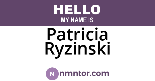 Patricia Ryzinski