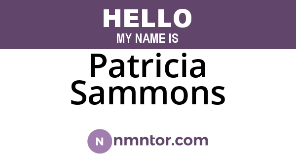 Patricia Sammons