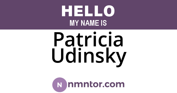 Patricia Udinsky