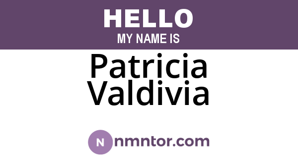 Patricia Valdivia