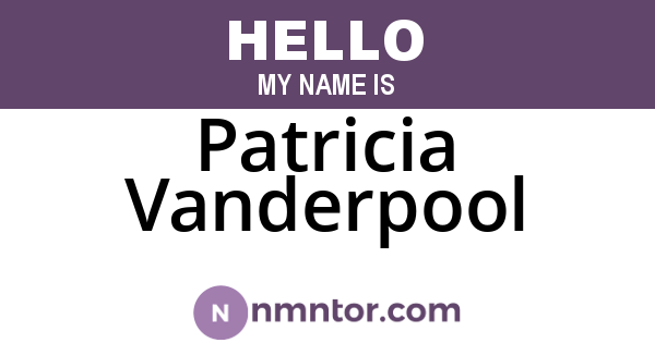 Patricia Vanderpool