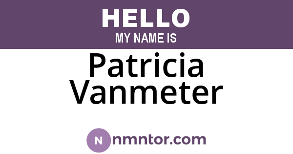 Patricia Vanmeter