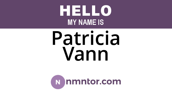 Patricia Vann
