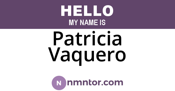 Patricia Vaquero