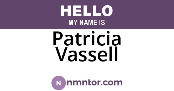 Patricia Vassell