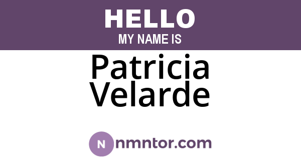 Patricia Velarde