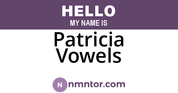 Patricia Vowels