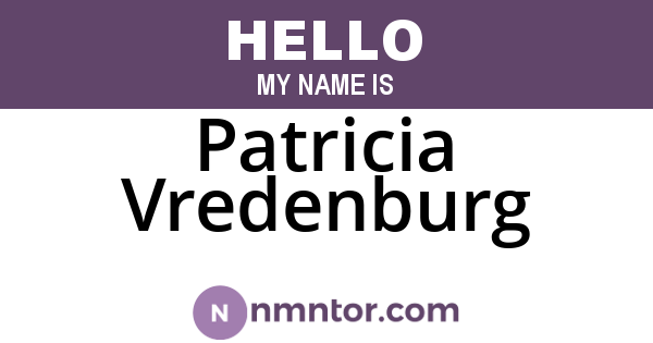 Patricia Vredenburg