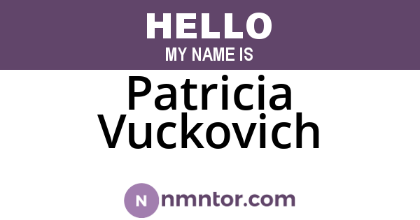 Patricia Vuckovich