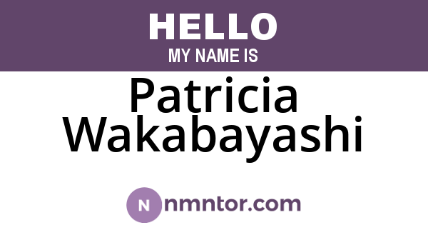 Patricia Wakabayashi