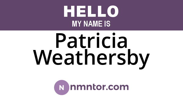 Patricia Weathersby