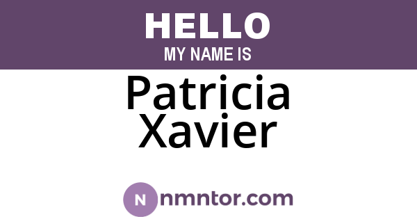 Patricia Xavier