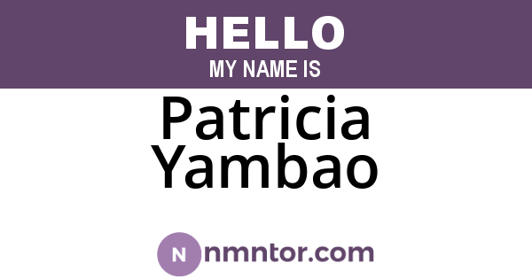 Patricia Yambao