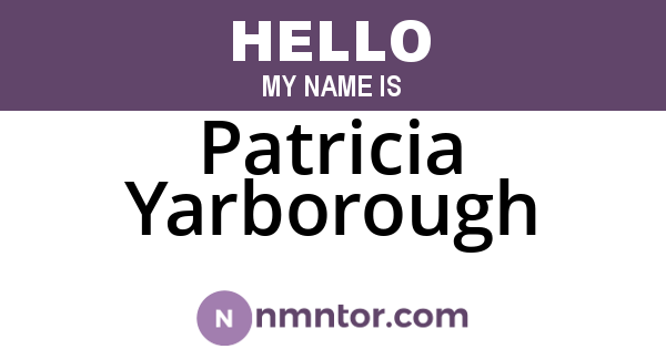 Patricia Yarborough