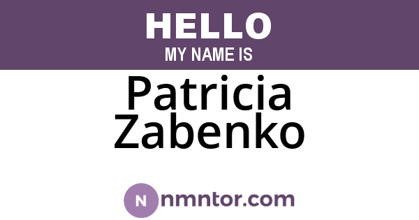 Patricia Zabenko